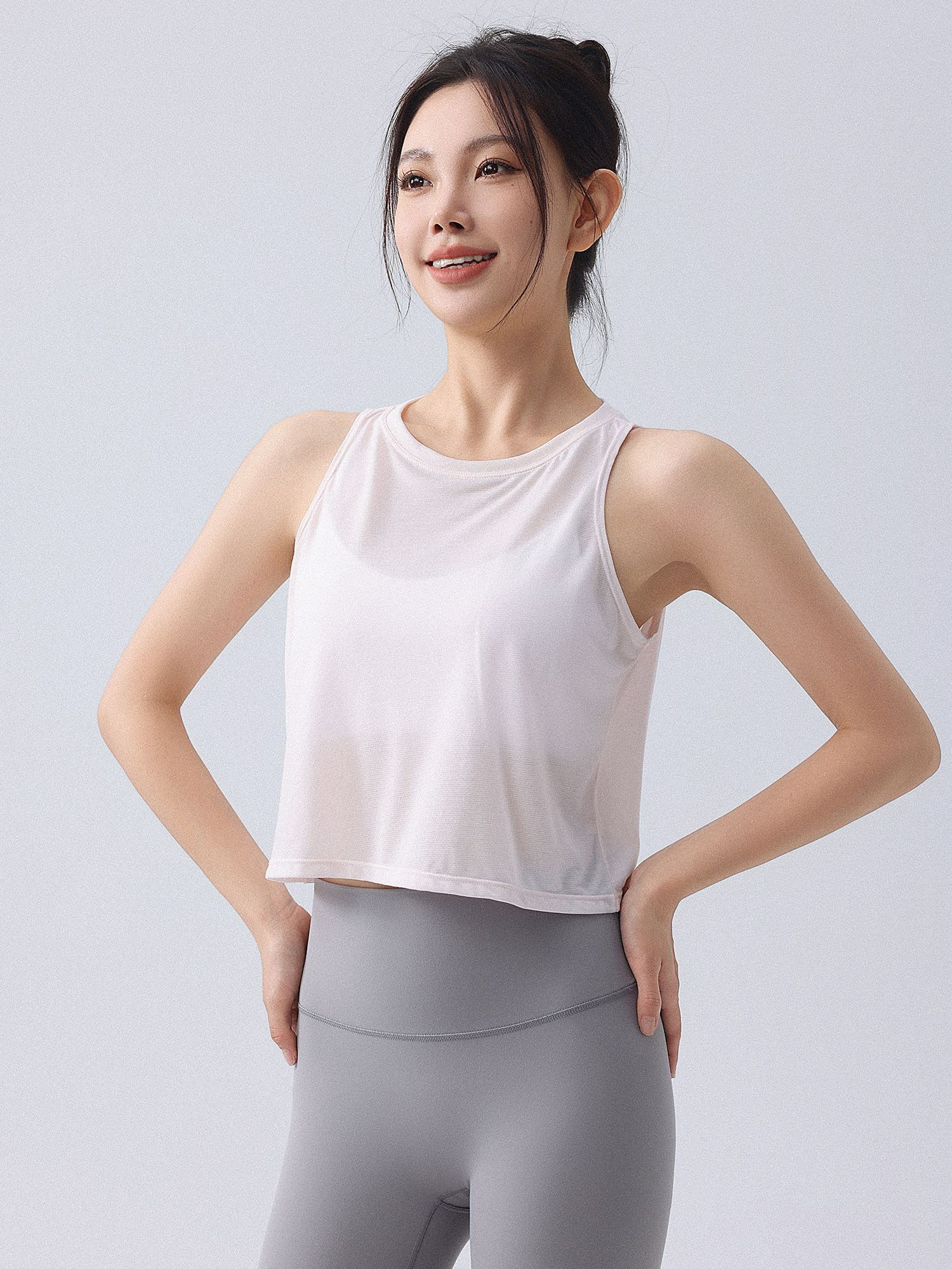 2025 New Loose Yoga Vest Breathable Thin Sleeveless Top Sports Cover-Up Slimming Running T-Shirt