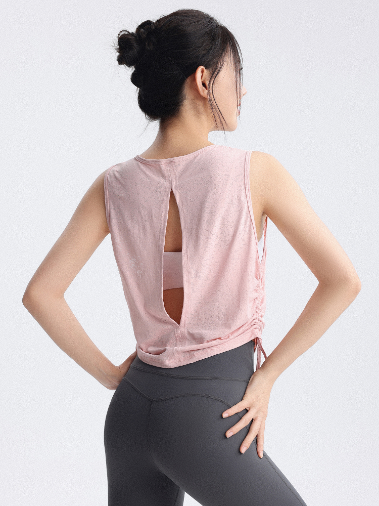 Yoga Wear Sports Vest Women's Summer Quick-Drying Breathable Backless Blouse T-Shirt Fitness Suit Top Pilates Running
