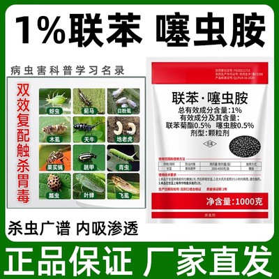 联苯噻虫胺颗粒剂黑头蛆金针虫跳甲韭蛆蛴螬蝼蛄地下虫杀虫剂