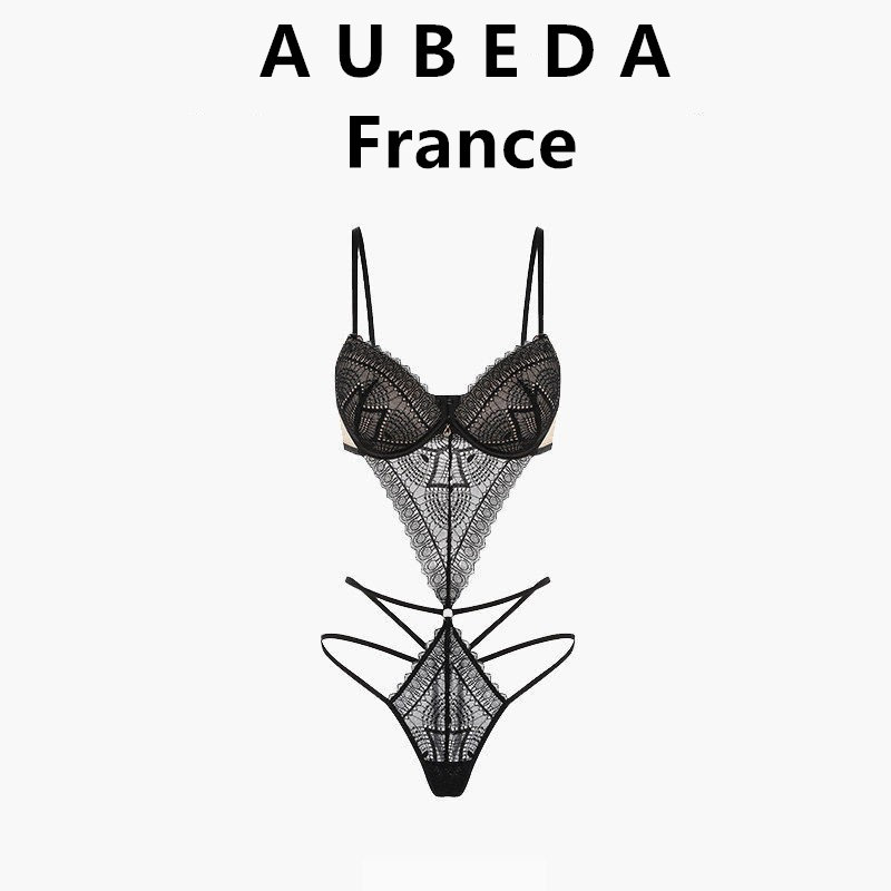 法国Aubeda性感蕾丝吊带女睡衣