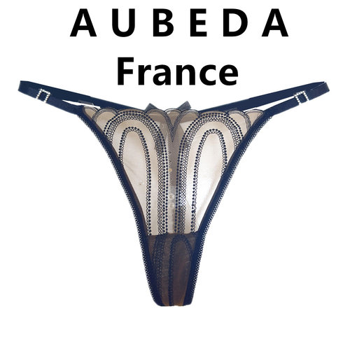 法国Aubeda一条带水钻丁字裤女