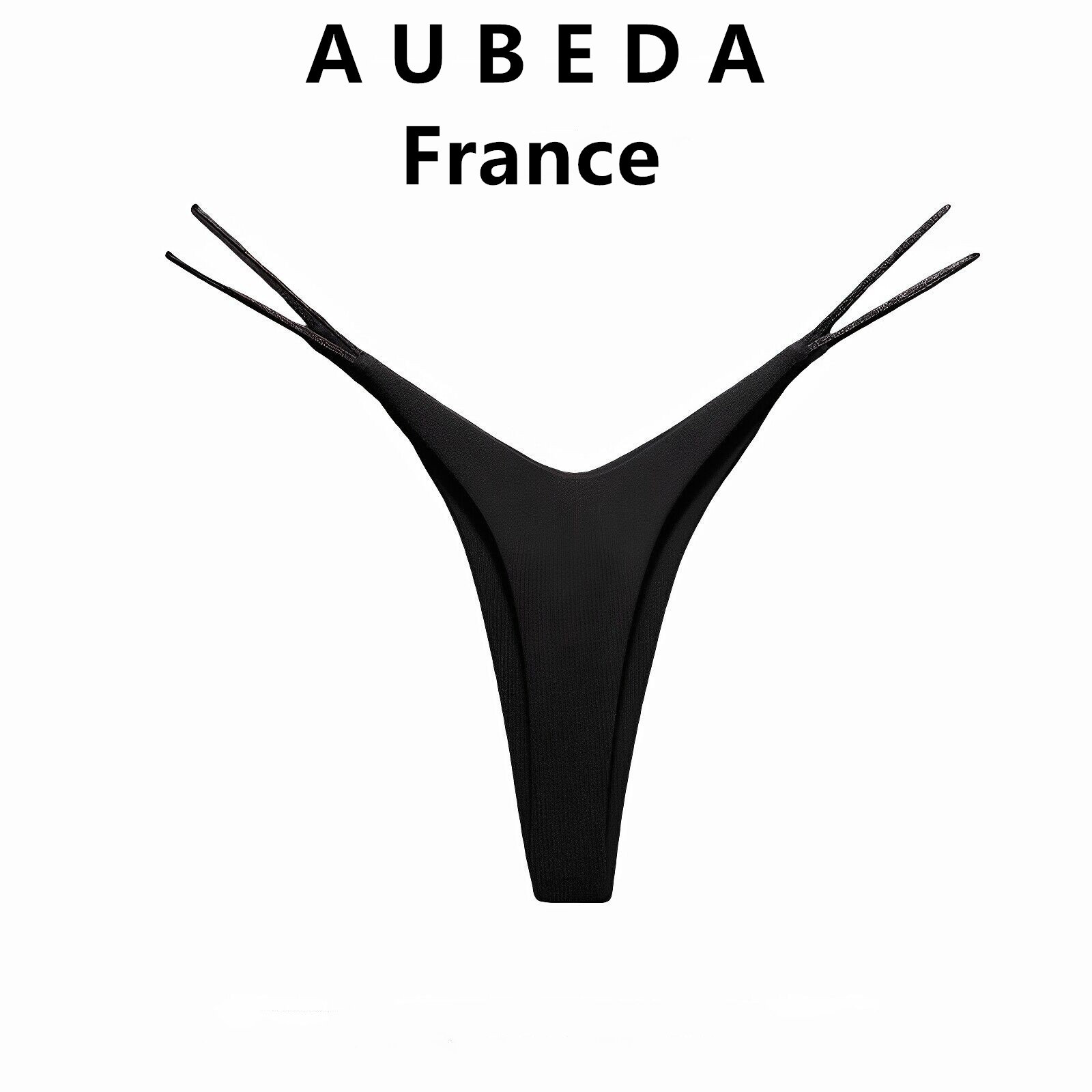 法国 Aubeda 性感纯色打底无痕运动女士内裤显腿长纯欲比基尼T裤