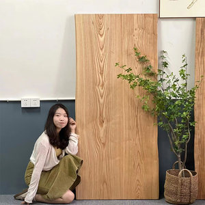 直销新品大板g办公桌茶桌黑胡桃木书桌白橡木餐桌白蜡.木整木自然