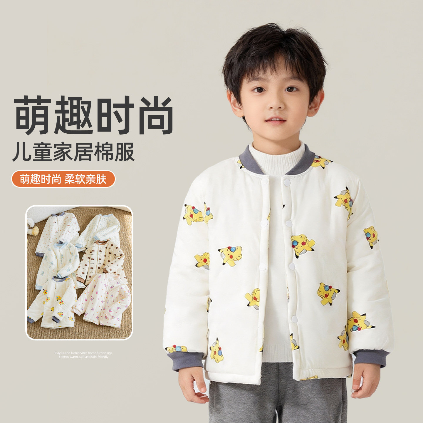 【棉花棉服】男孩女孩宝宝夹棉可机洗内搭校服神器加厚儿童棉服