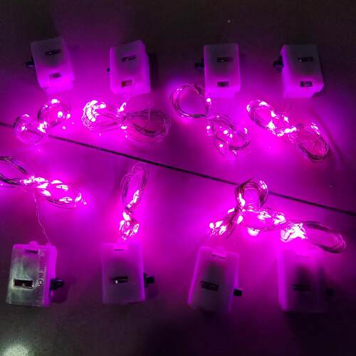 L鲜ED池纽扣电灯串铜线礼盒花烘275焙箍蛋糕发花环小方白盒装饰灯