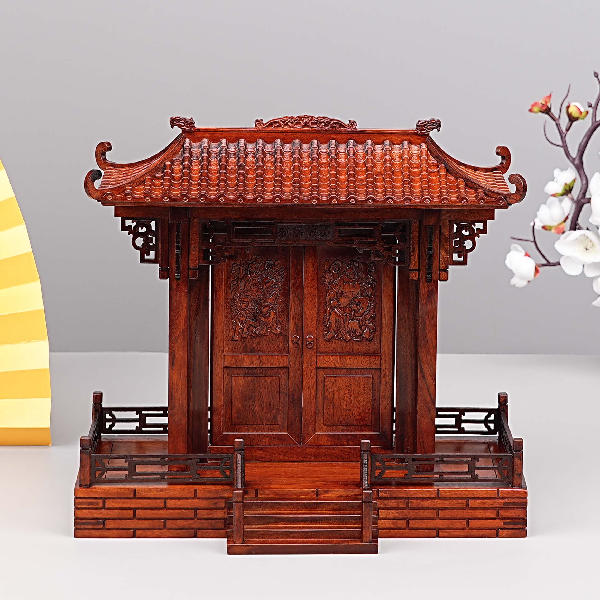 中式吊玉架玉佩架古风珠宝展示架酸枝木工艺品古典实木桌面摆件