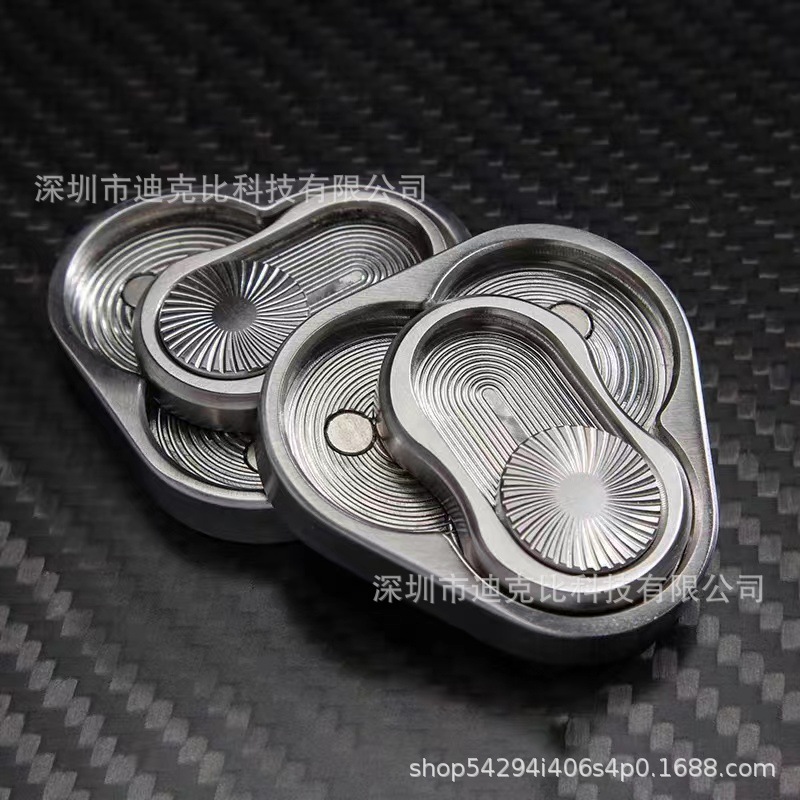 爆款推牌EDC啪啪币三角堆叠亮银