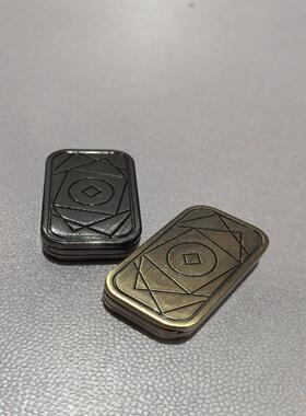 招财猫热卖edc解减压玩具金属啪啪币推牌fidget slider盲盒