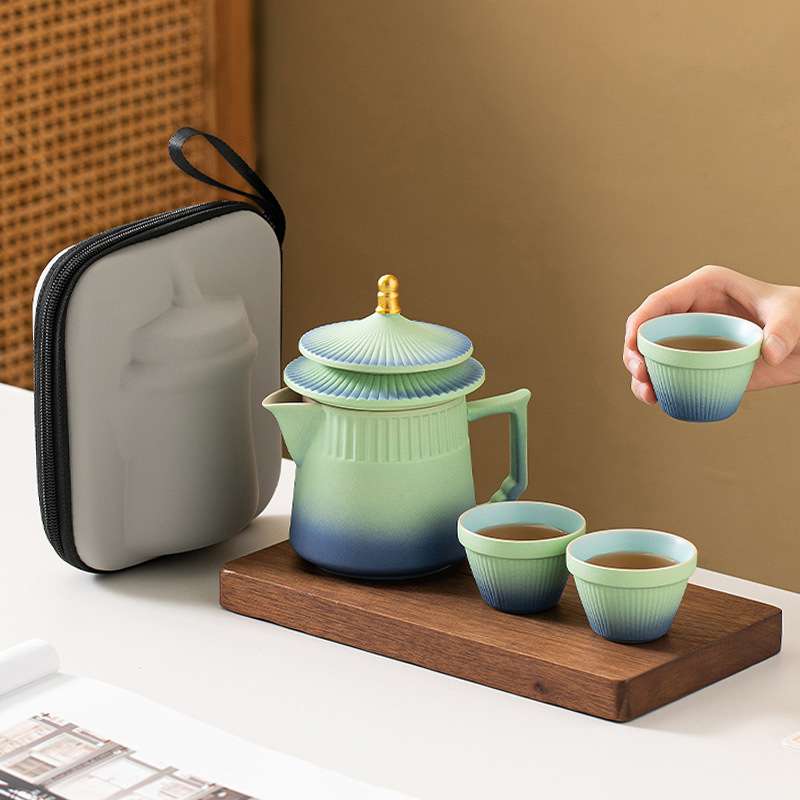 故宫便携式旅行茶具小套装简易泡茶壶茶杯国潮文创户外露营快客杯