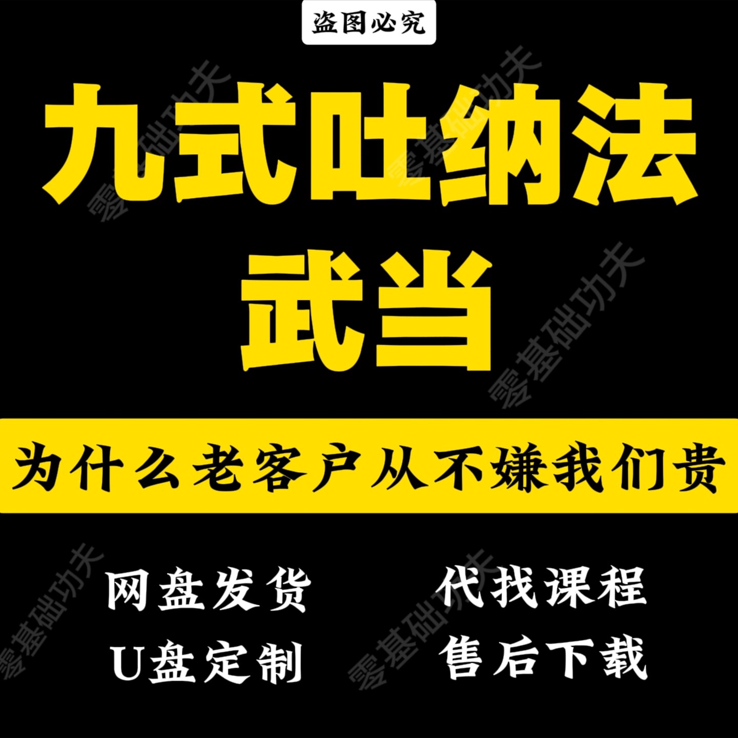 武当九式呼吸吐纳不老轻松功太极拳气功站桩丹道视频课程岳武