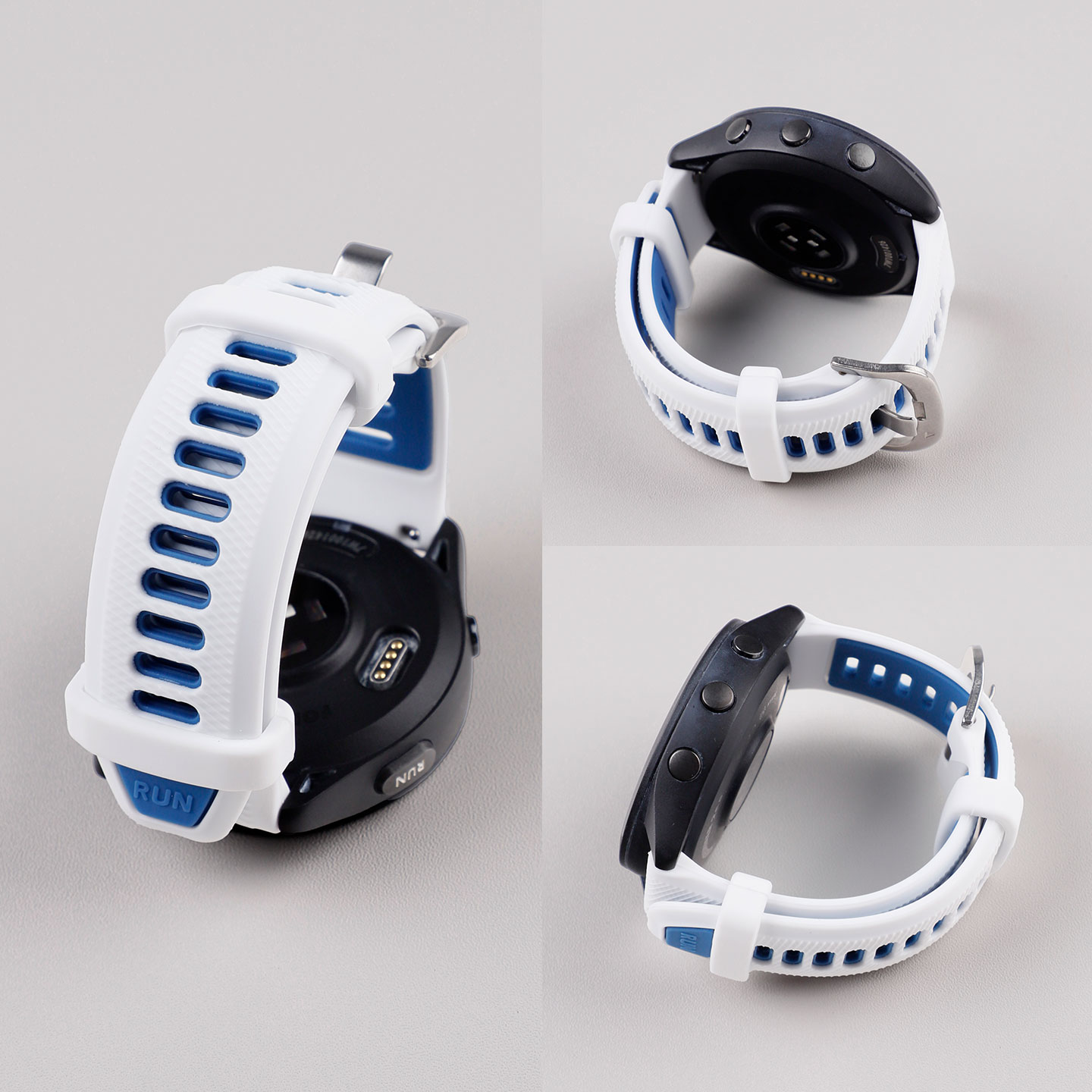 适用于佳明265/255music表带硅胶Venu2双色RUN男士VivoActive4跑步22/20mm透气245music女夏户外智能运动高级图片