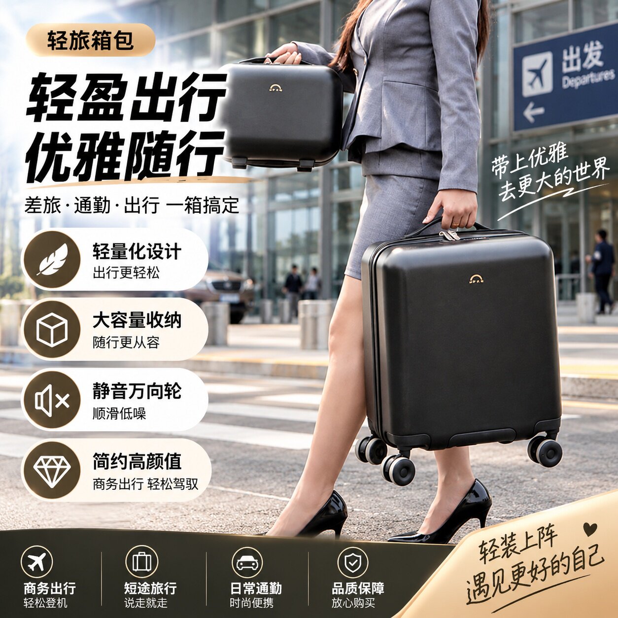 18寸超轻登机密码拉杆箱