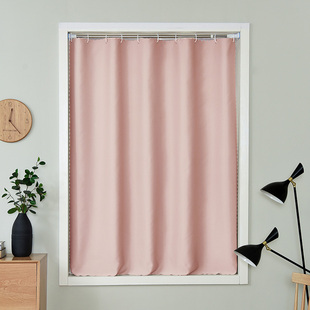 厕所帘遮挡帘简易小n窗帘免窗户飘窗短帘遮光卧室少女宿舍伸缩杆