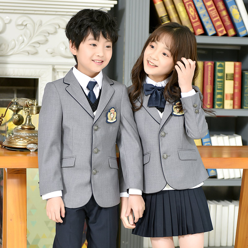 西装校服套装幼儿k园园服秋冬季男女D儿童西装礼服小学生学院风班