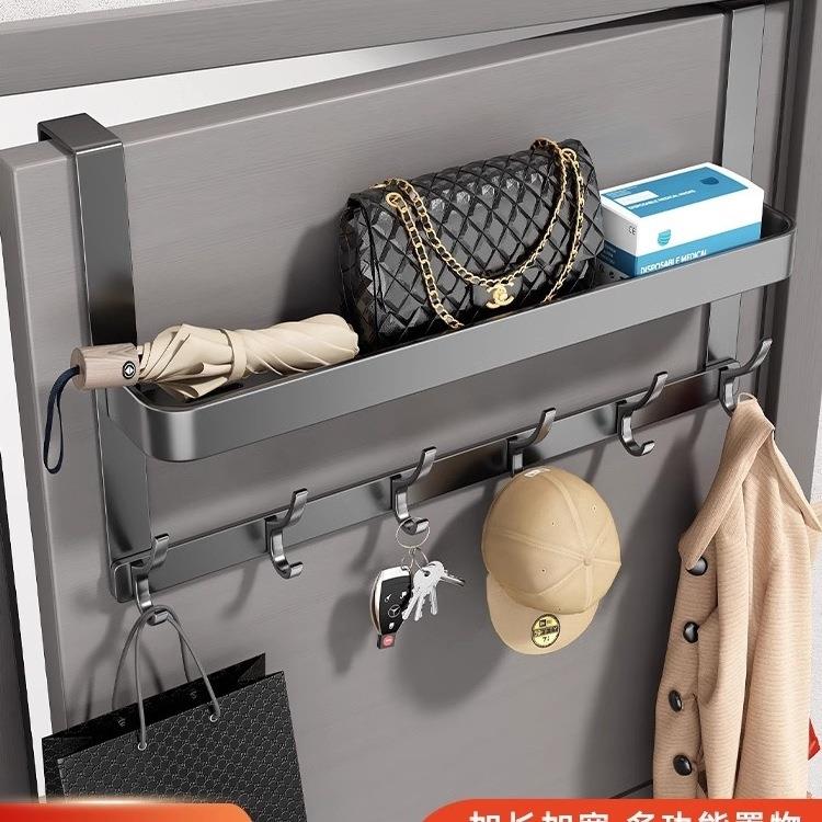 门后挂钩挂衣架免打孔门上卧室衣服挂架墙上壁挂门背式收纳置物架