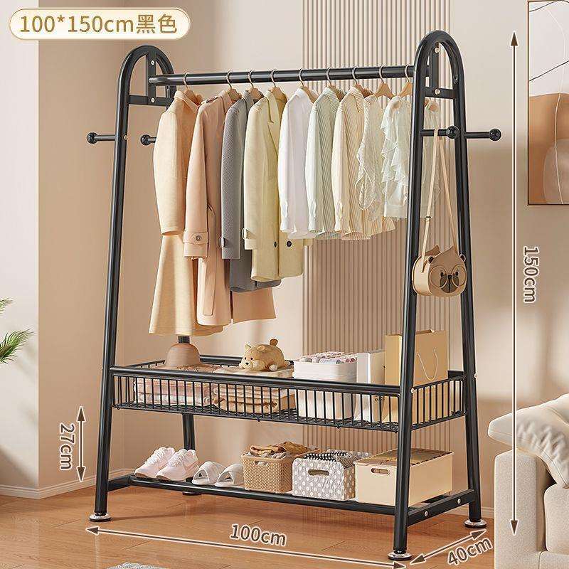 新款巨无霸特粗落地卧室挂衣架家用室内晾衣收纳衣帽架组合
