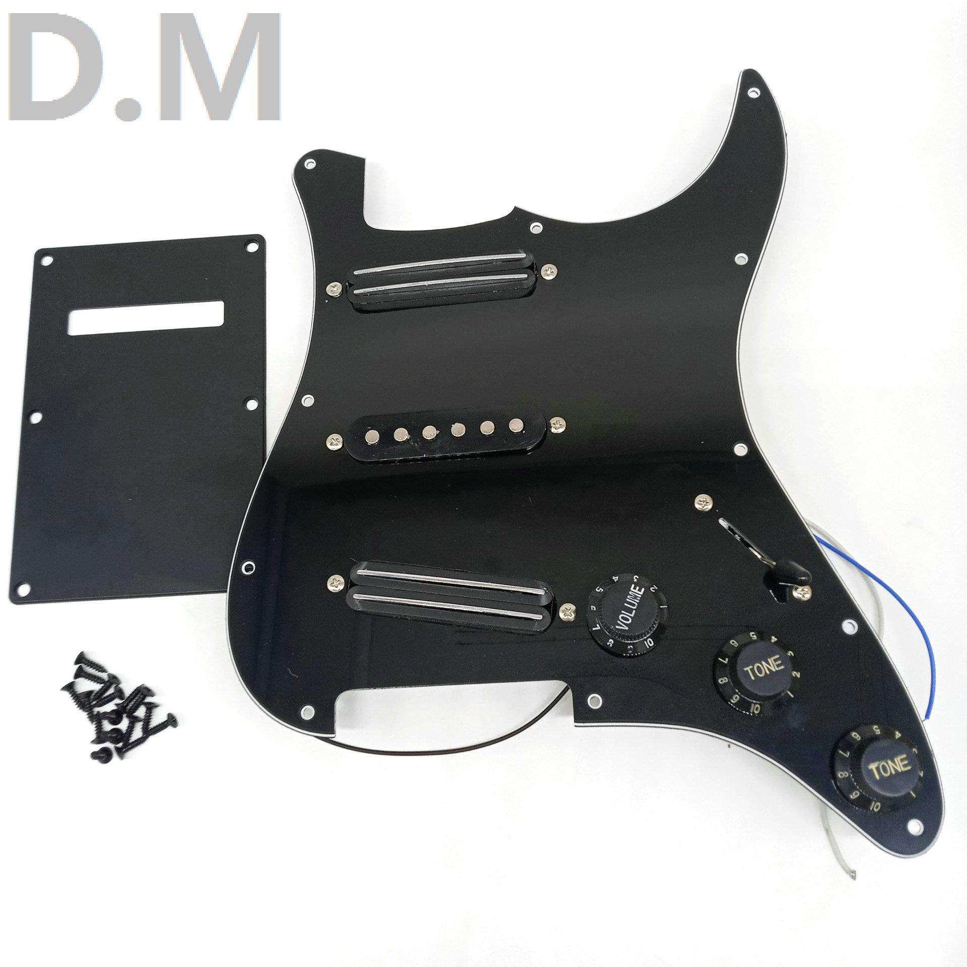 电吉他配件 ST SQ3单面板带小双拾音器线路总成 SSS面板全套 黑