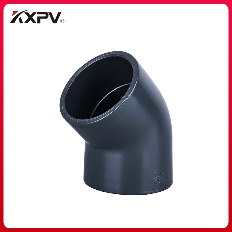 UPVC塑料工业级45°弯头 国标工业半弯给水接头凯鑫厂家量大价优