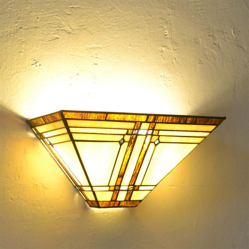 田园欧式复古美式乡村地中海彩色玻璃客厅卧室过道半圆壁灯