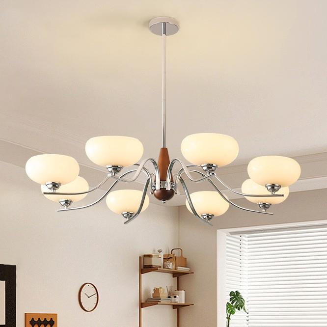 南洋风法式中古客厅吊灯主卧室灯美式复古餐厅灯胡桃木色灯饰