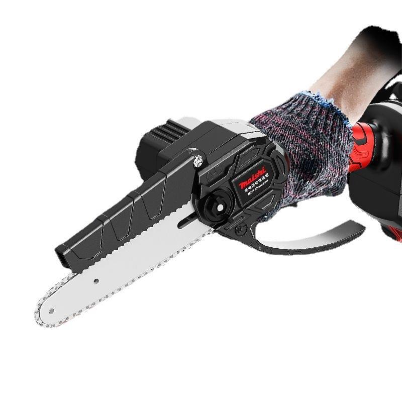 新款手持无线锂电锯大功率伐木电链锯充电式无刷电锯砍树枝电锯