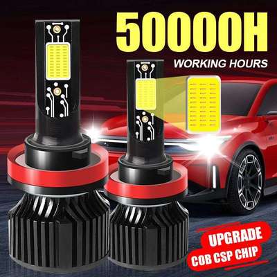 2pcs汽车LED前大灯雾灯H1H11H490059006H7超亮白光易于安装各种车