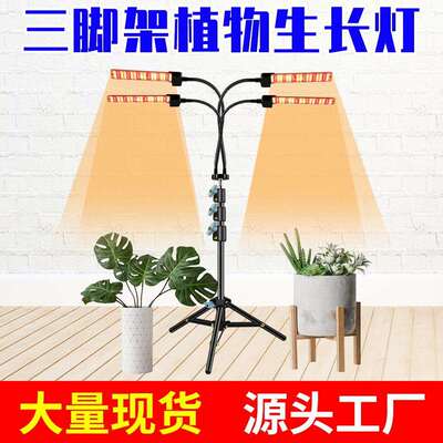 led植物灯80W智能全光谱植物生长灯落地三脚架家用室内花卉育苗灯