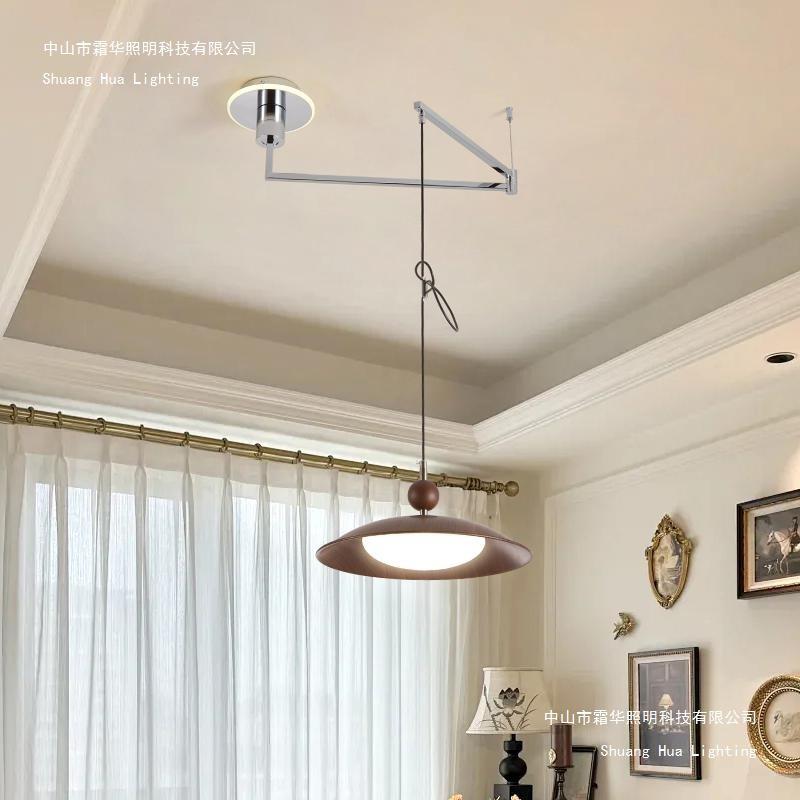 中古餐厅可移位吊灯法式复古飞碟简约餐桌灯创意个性吧台灯casagd