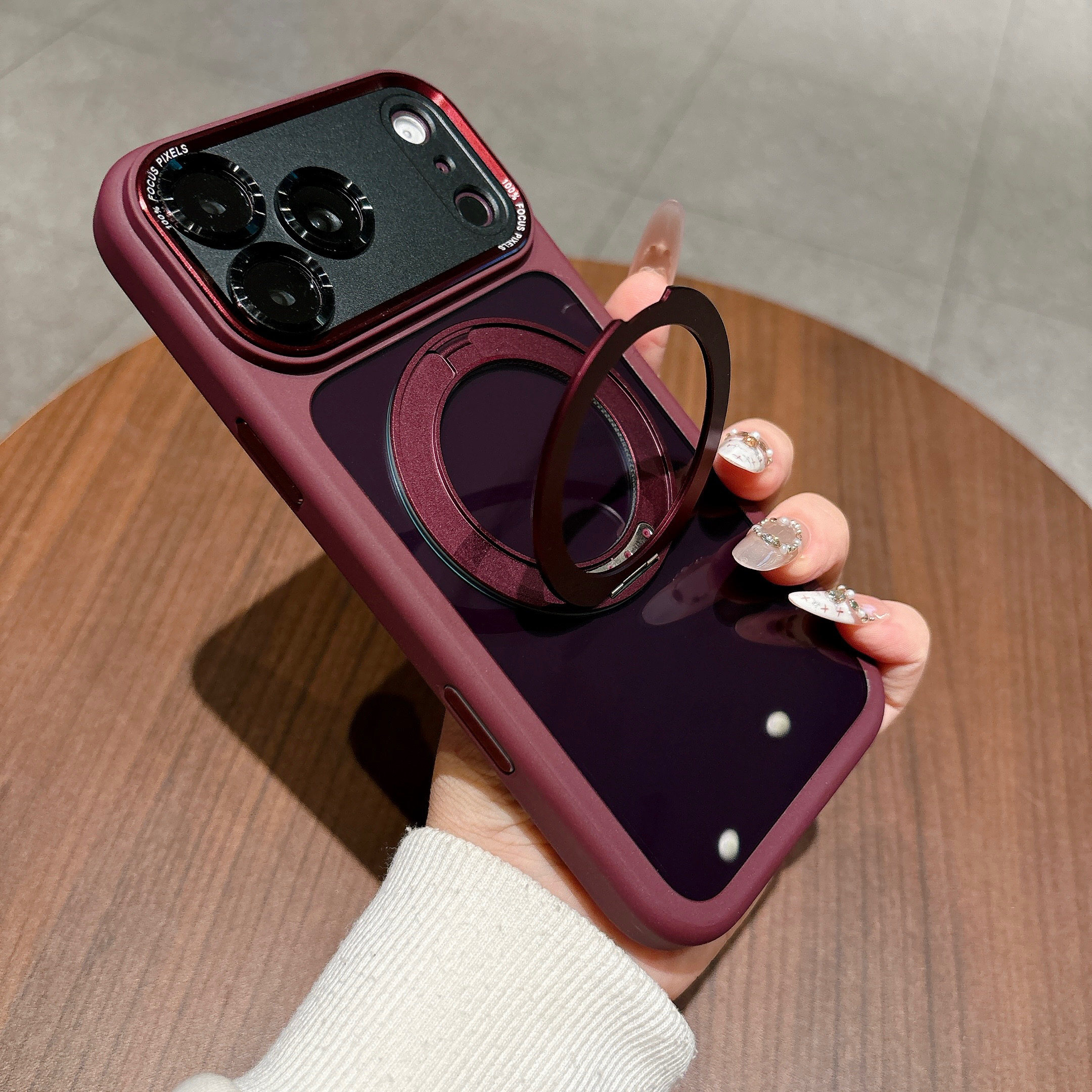 适用苹果18pro手机壳iPhone18promax新款镜头全包旋转磁吸支架防摔保护套17pm透明软边17p简约高端17后外壳男