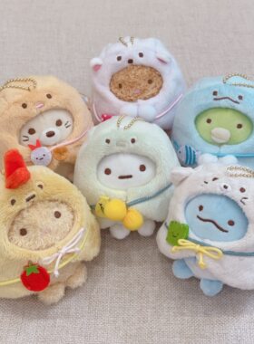 角落生物披风炸虾水龙白熊黄猫绿鹅猪排毛绒玩具娃娃公仔包包挂件