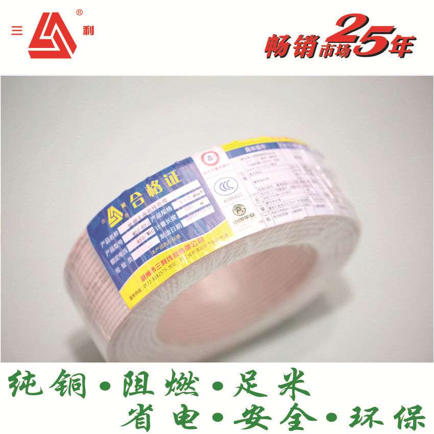 家装家用电线 WDZ-BYJ2.5平方线 单股硬线 绝缘导线 国标铜芯电线