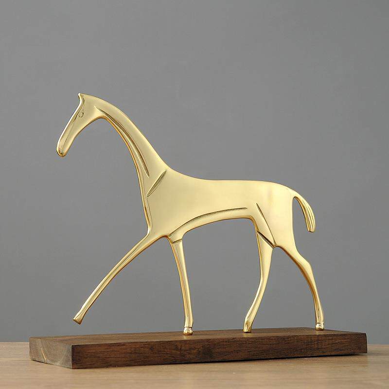 抽象马铜摆件客厅酒柜办公室装饰品房间卧室书房办公桌创意小摆设