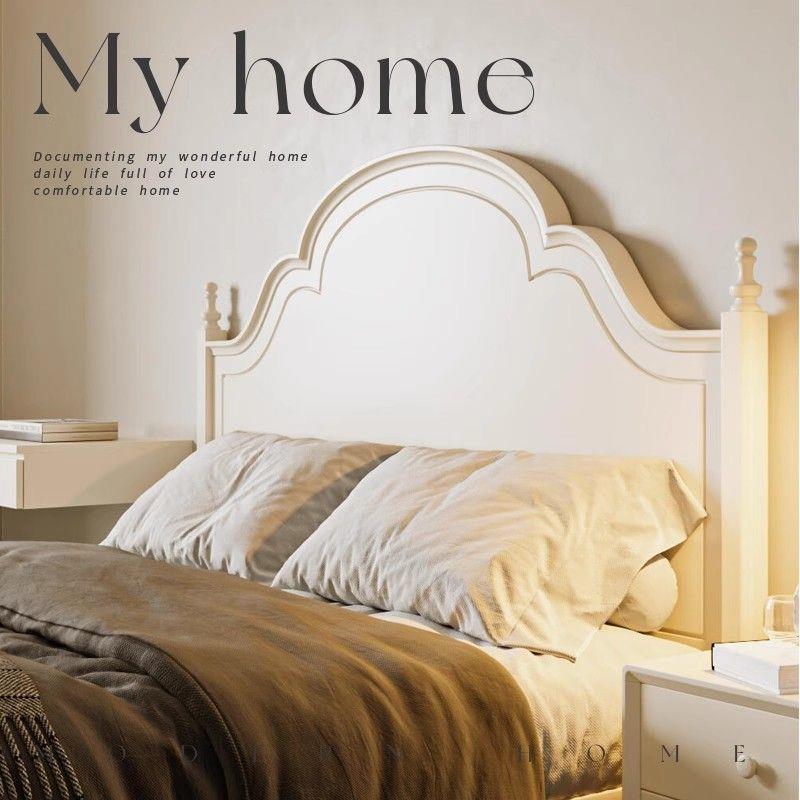 美式白色实木床现代简约1.8米法式双人主卧高箱储物公主女孩床