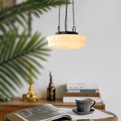 法式复古卧室吸顶灯美式简约顶灯主卧室灯奶油风玻璃中古餐厅吊灯