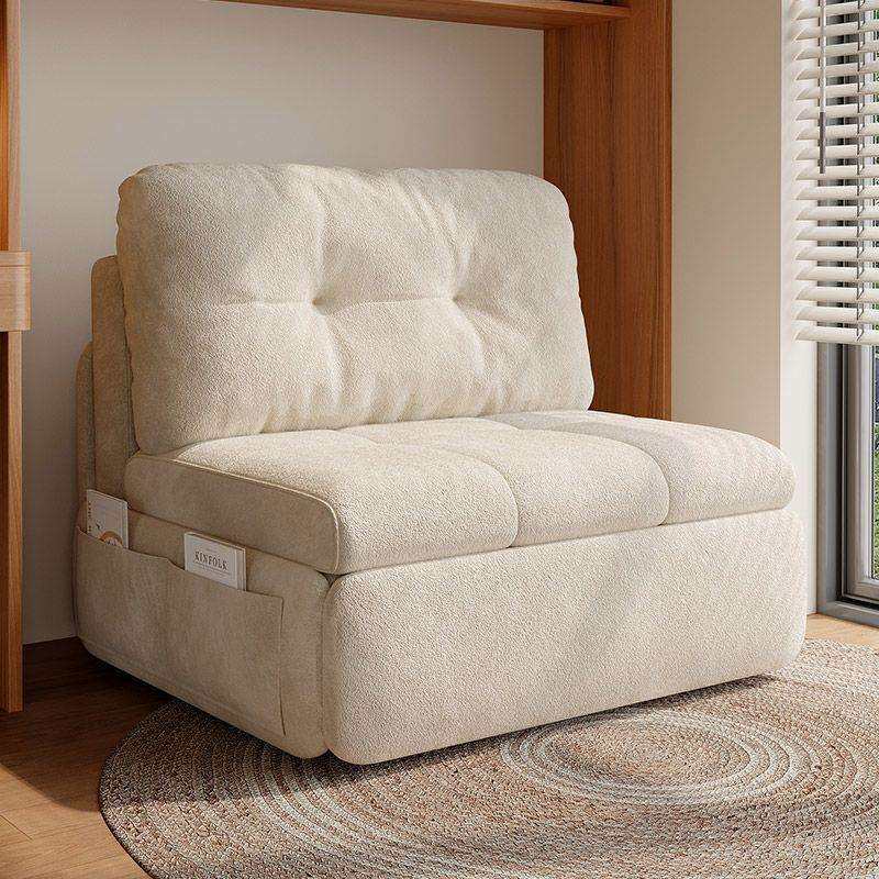 沙发床客厅风单人多功能小户型书房款奶油推拉绒布网红两用可折叠