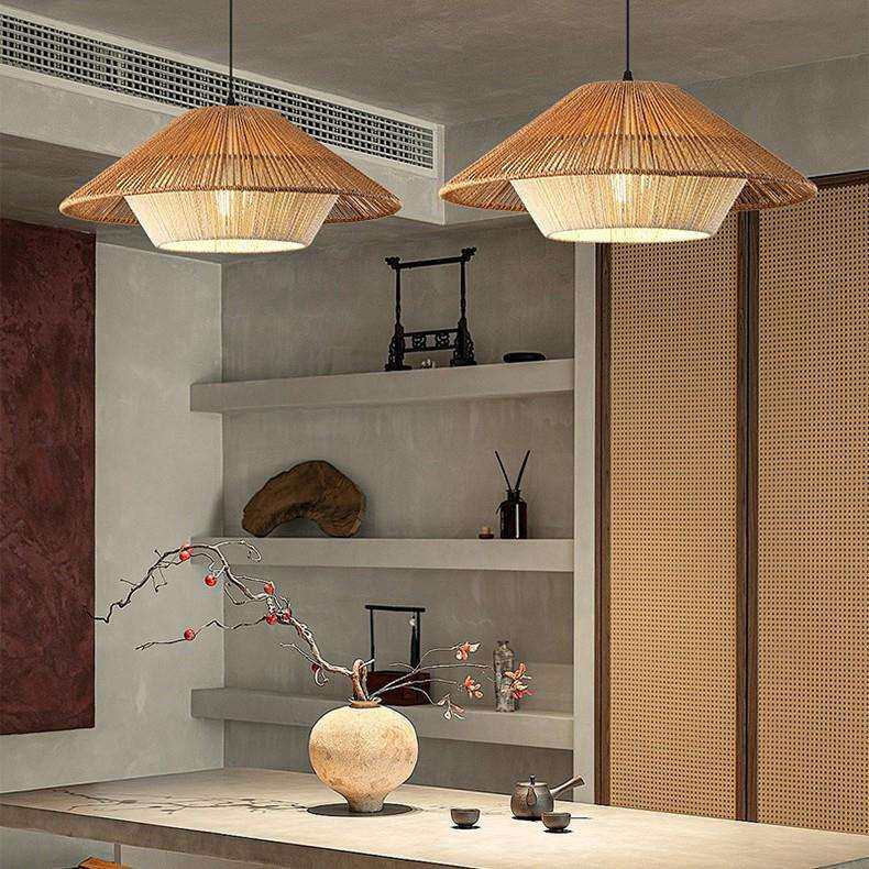 麻绳复古吊灯工业风铁艺餐厅酒吧服装烧烤店复古装饰店铺商用灯具