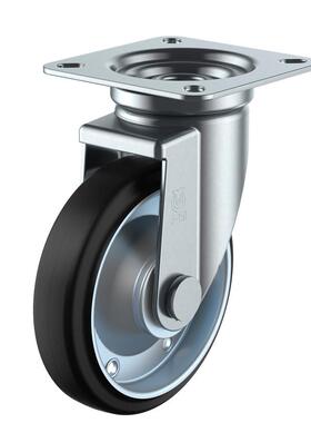 6寸黑色橡胶活动轮 WJ-150用于铁质物流仓储搬运车脚轮