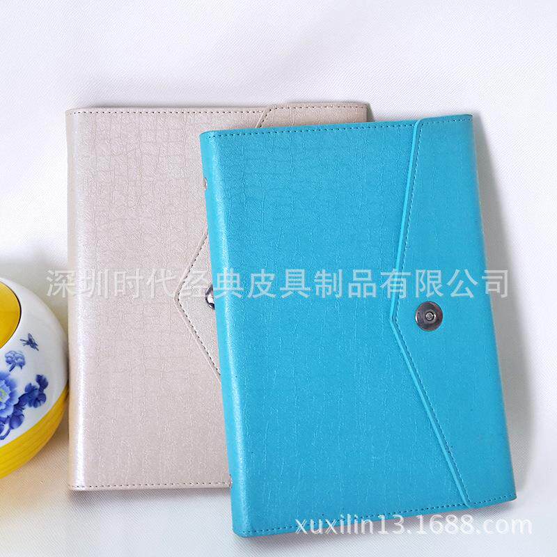 现货新款皮面记事本a5三折活页笔记本套装商务办公日记本万用手册