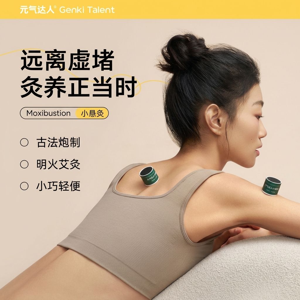 元气达人小悬灸艾灸盒随身艾灸罐图片