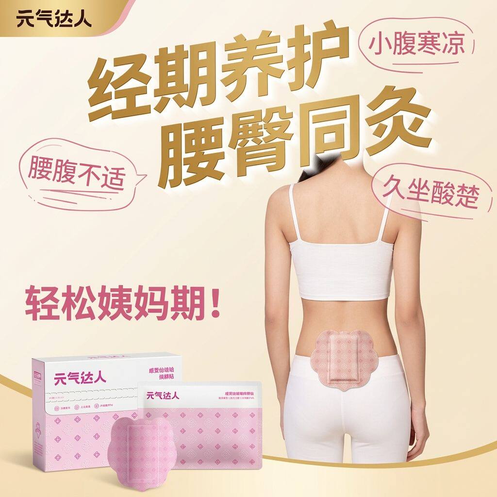 元气达人八髎贴热敷艾灸贴暖宝宝宫腰腹舒缓热敷暖腰椎暖贴热敷贴