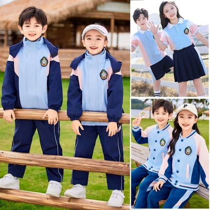 幼儿园园服班服四五七件套装春夏秋冬季H小学生校服蓝色冲锋衣加