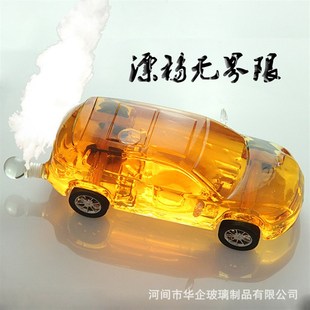 厂家现货c汽车造型泡酒瓶高硼硅玻璃白酒壶家用玻璃工艺摆件