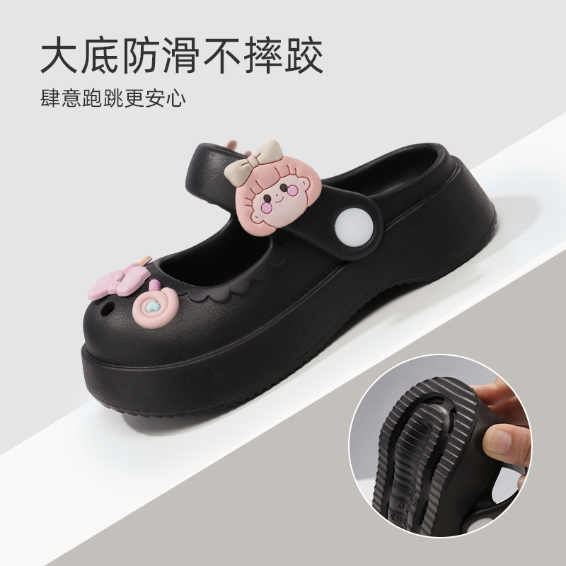 儿童拖鞋夏季女童洞m洞鞋t包头透气可爱公主软底防滑外穿凉鞋小女