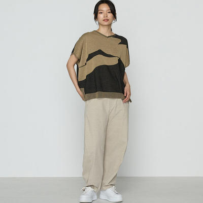 欧时杉原创设计2025宽松直筒高腰垂感工装裤