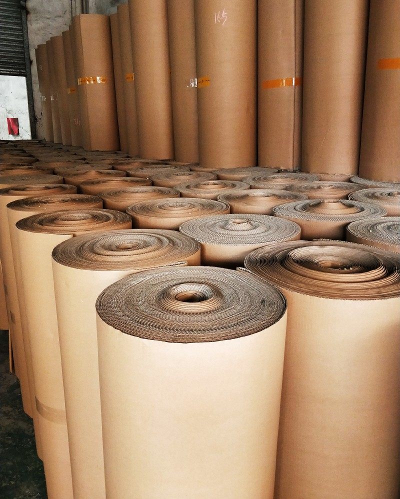 瓦楞纸卷1.2*50米打包家具包装纸皮多规格印字见坑纸双层瓦楞纸皮