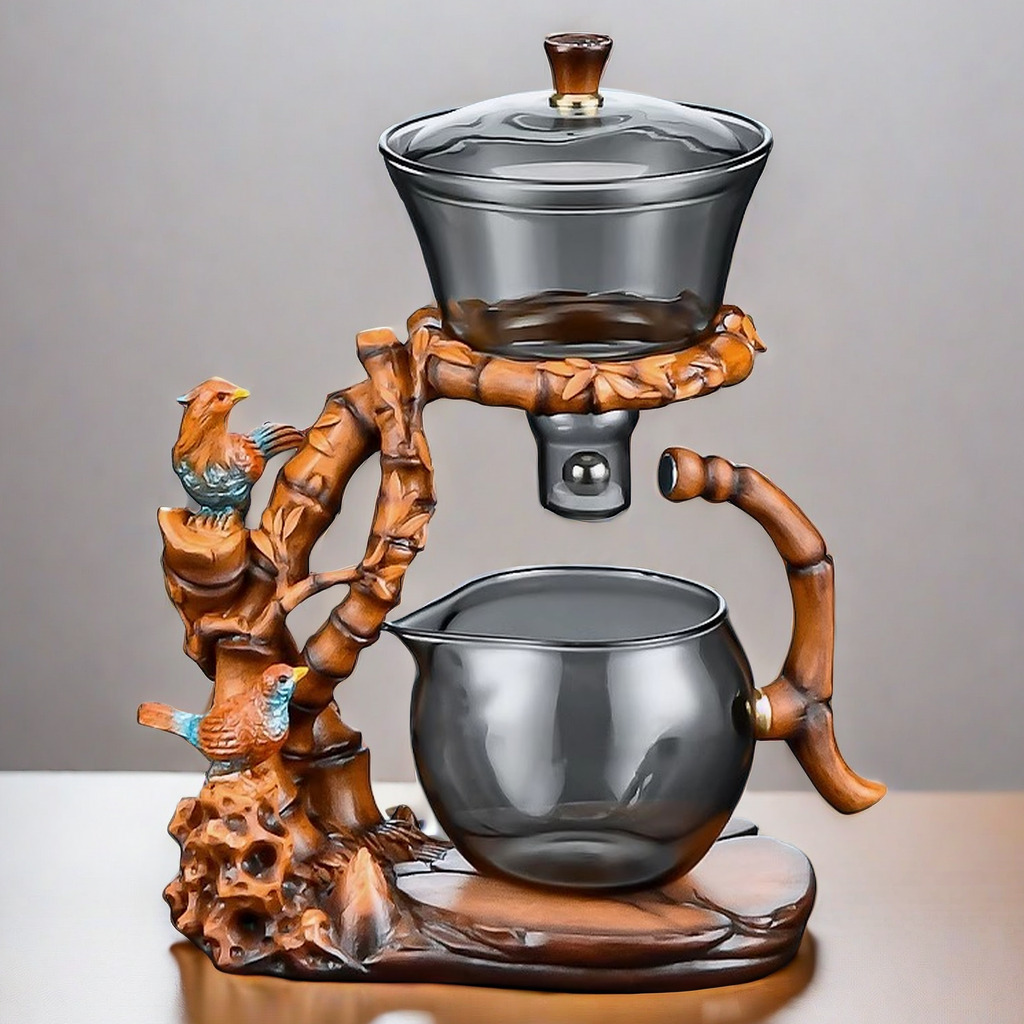 公道杯茶滤网一体高档玻璃茶具套装家H用懒人自动泡茶神器茶漏一