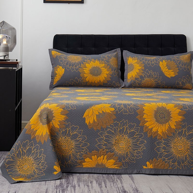 夏季新款简约亚麻席凉感席子床单款冰丝凉K席三件套可折叠水洗软