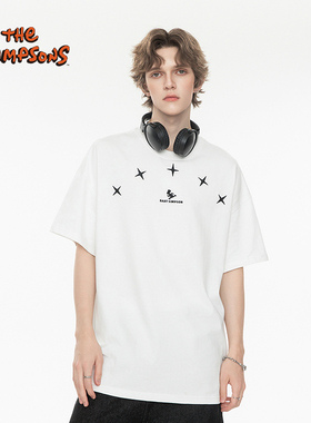 THE SIMPSONS辛普森一家短袖纯棉T恤夏季新款透气圆领上衣短袖棉T