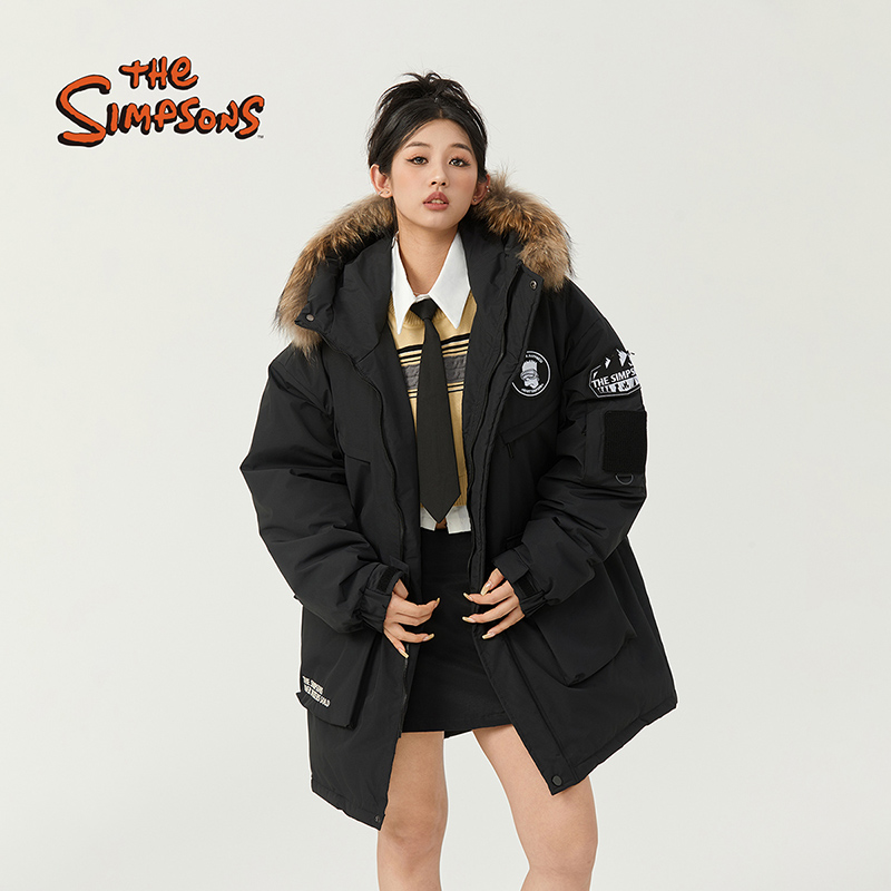 辛普森一家羽绒服连帽外套保暖