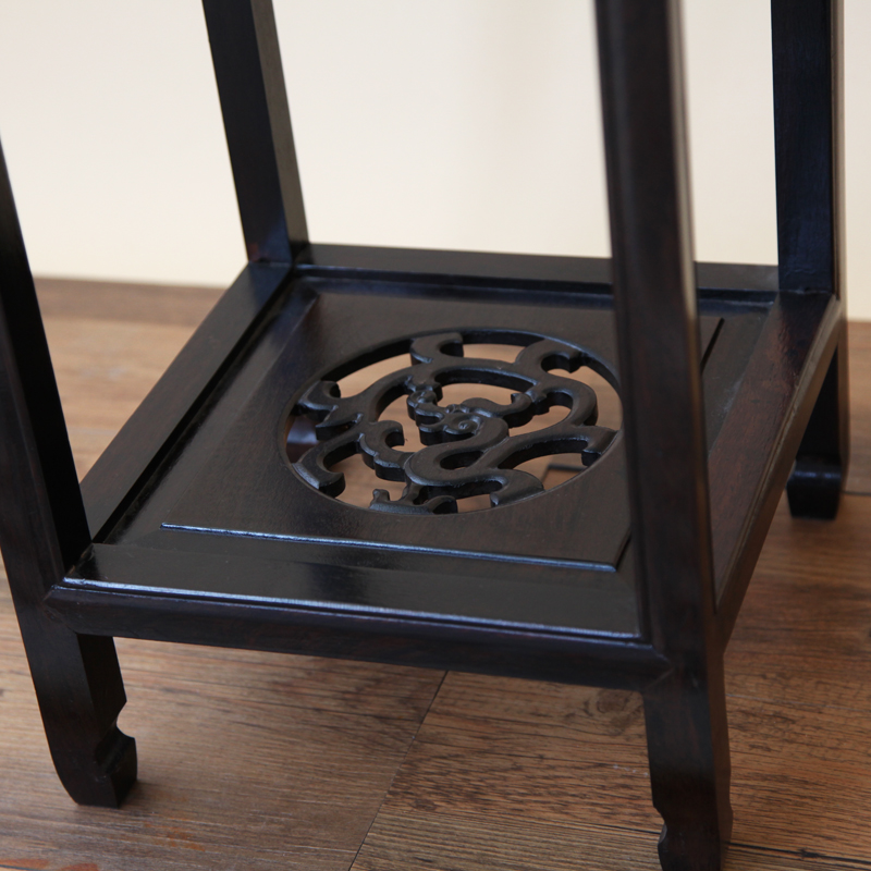 红木花架实木花几阳台客厅室内落地花架中式仿古黑檀木绿萝盆景架